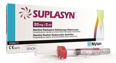 SUPLASYN sterilný roztok hyaluronátu sodného 20 mg/2 ml 1x2 ml