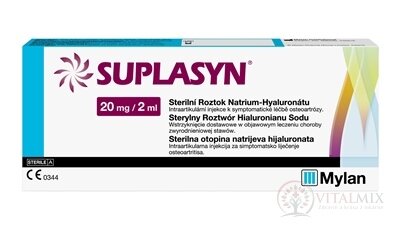 SUPLASYN sterilný roztok hyaluronátu sodného 20 mg/2 ml 1x2 ml