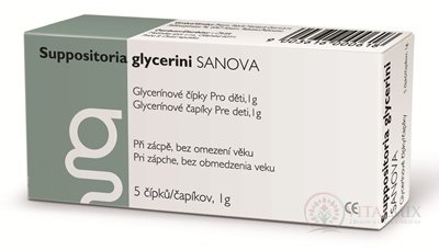 SUPPOSITORIA GLYCERINI SANOVA pre deti 1g glycerínové čapíky 1x5 ks