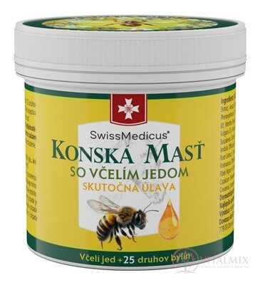 SwissMedicus KONSKÁ MASŤ SO VČELÍM JEDOM 25 druhov bylín 1x150 ml