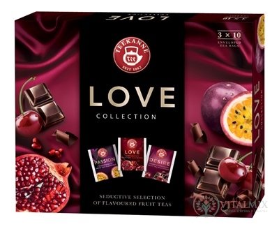 TEEKANNE LOVE COLLECTION ovocno-bylinné čaje (Love, Passion, Desire) 3 druhy po 10 nálev. vrecúšok, 1x1 set
