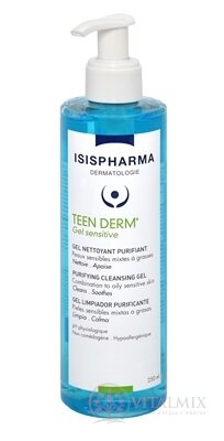 TEEN DERM Gel Sensitive čistiaci gél pre citlivú pleť so sklonom k akné 1x250 ml