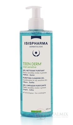 TEEN DERM Gel Sensitive čistiaci gél pre citlivú pleť so sklonom k akné 1x400 ml