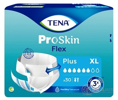 TENA Flex Plus XL inkontinenčné nohavičky s rýchloupevňovacím pásom (inov.2022) 1x30 ks