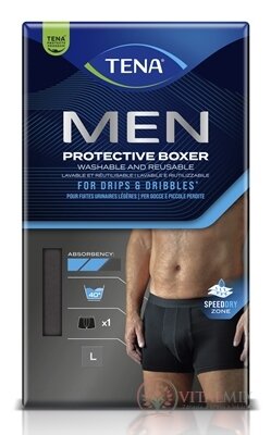 TENA Men Protective Boxer L pánske prateľné inkontinenčné boxerky 1x1 ks