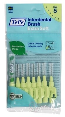 TePe Medzizubná kefka 0,8 mm Extra Soft size 5 (svetlo zelená) 1x8 ks