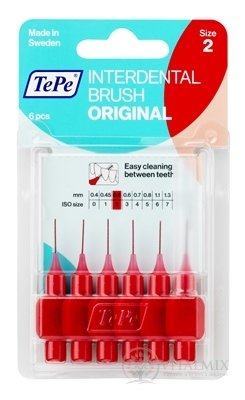 TePe Medzizubná kefka 0,5 mm Original size 2 (červená) 1x6 ks