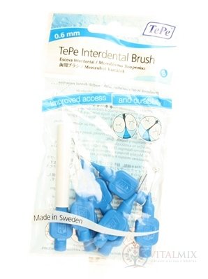 TePe Medzizubná kefká 0,6 mm size 3 (modrá) 1x8 ks
