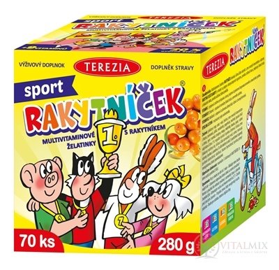 TEREZIA RAKYTNÍČEK multivit.želatínky s rakytníkom SPORT, 1x70 ks