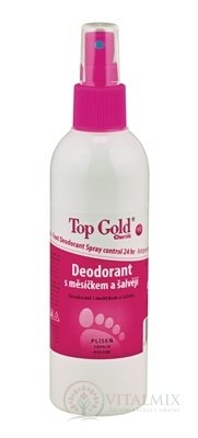 TOP GOLD Deo s nechtíkom a šalviou+Tea Tree Oil sprej 1x150 g