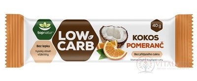 topnatur LOW CARB Kokos Pomaranč tyčinka 1x40 g