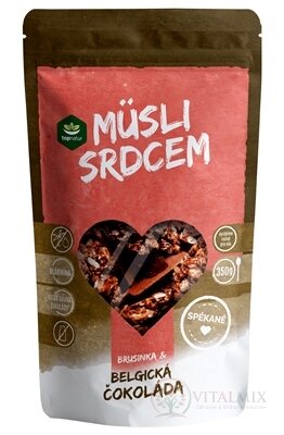 topnatur Müsli srdcom Belgická čokoláda & brusnice 1x350 g