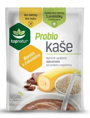 topnatur Probio KAŠA Banán s čokoládou instantná ryžová kaša 1x60 g