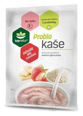 topnatur Probio KAŠA Jahoda a biela čokolada instantná ryžová kaša 1x60 g