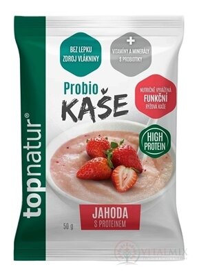 topnatur Probio KAŠA Jahoda s proteínom instantná funkčná ryžová kaša 1x50 g