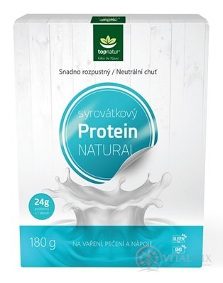 topnatur PROTEÍN NATURAL srvátkový práškový, neutrálna chuť, 1x180 g