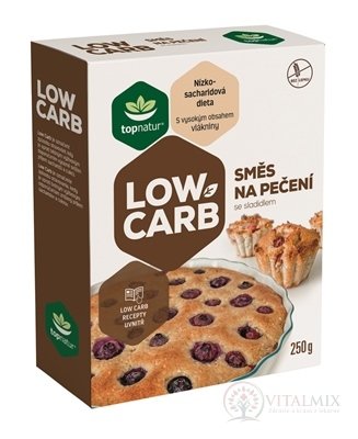 topnatur LOW CARB ZMES NA PEČENIE bezgluténová, s obsahom vlákniny 1x250 g