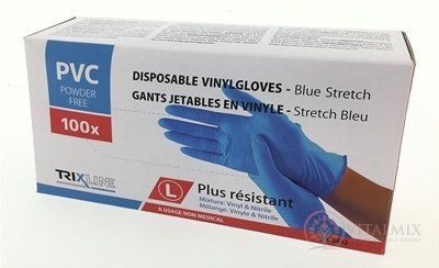 TRIXLINE VINYL & Nitril Rukavice veľ. L, nepudrované 1x100 ks