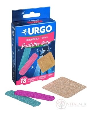 URGO Trblietavé náplasti 2 veľkosti, 3 farby, 1x18 ks