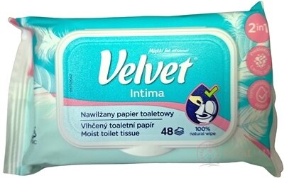 Velvet Intima 2v1 vlhčený toaletný papier 1x48 ks