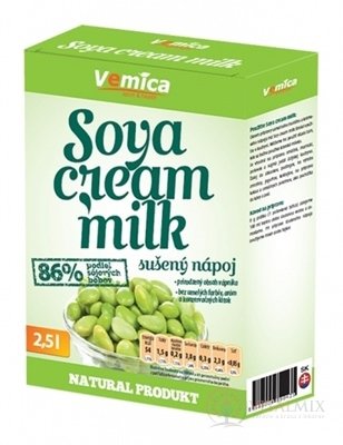 Vemica Soya cream Milk sušený sójový nápoj (na 2,5 l), prášok 1x200 g