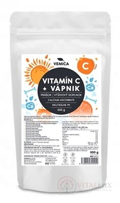 Vemica VITAMÍN C + VÁPNIK prášok 1x500 g