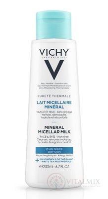 VICHY PURETE THERMALE MINERAL Micelárne mlieko dry skin 1x200 ml