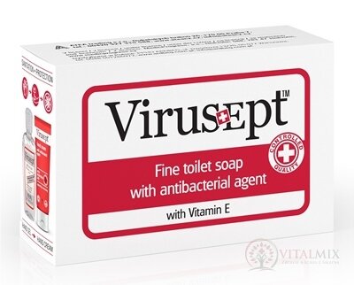Virusept toaletné mydlo s antibakteriálnou prísadou, s vitamínom E, 1x90 g