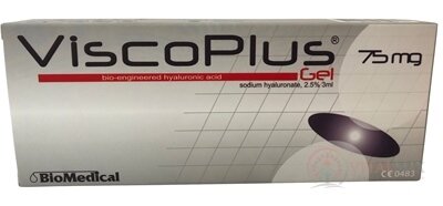 ViscoPlus Gel 2,5% hyaluronát sodný v injekčnej striekačke, viskoelastický intraartikulárny roztok 1x3 ml