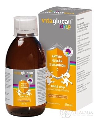 VITAGLUCAN SIRUP detský sirup s citrónovou príchuťou, stimuluje imunitu (inov. 2019) 1x250 ml