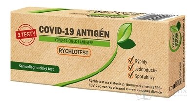VITAMIN STATION Rýchlotest COVID-19 ANTIGÉN CHEK-1 na samotestovanie sterom z nosovej sliznice, 1x2 ks