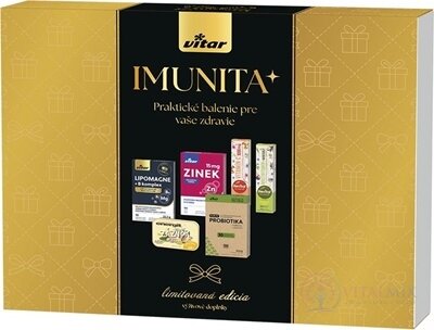 VITAR Box Imunita+ B-komplex cps30+zinok tbl90+energit zázvor tbl42+probiotika tbl30+vit.C tbl20+multivit.tbl20,1x1set