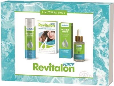VITAR Revitalon FORTE BOX kapsuly 30 ks + kofeínový šampón 250 ml + vlasové sérum 50 ml, 1x1 set