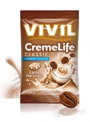 VIVIL BONBONS CREME LIFE CLASSIC drops s kávovo-smotanovou príchuťou, bez cukru 1x110 g