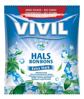 VIVIL BONBONS Extra Stark drops mentolový s vitamínom C, bez cukru 1x60 g