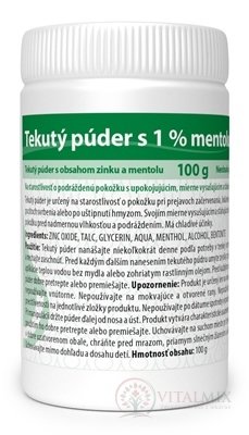 VULM Tekutý púder s 1 % mentolu (kozmetický výrobok) 1x100 g