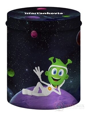 WALMARK Marťankovia GUMMY s Echinaceou želatínové tablety, príchuť jahoda a čerešňa 50 ks + plechovka, 1x1 set