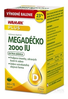 WALMARK Megadéčko 2000 IU cps 65+15 navyše (80 ks)