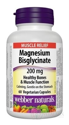 Webber Naturals Magnézium bisglycinát 200 mg cps 1x60 ks