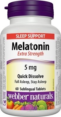 Webber Naturals Melatonin 5 mg tablety pod jazyk, rozpustné 1x60 ks