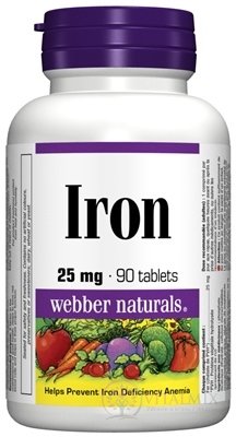 Webber Naturals Železo 25 mg tbl 1x90 ks