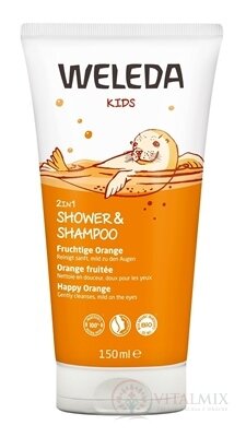 WELEDA 2v1 Sprchový krém a šampón šťastný pomaranč 1x150 ml