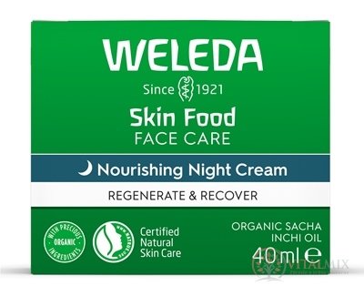 WELEDA Skin Food Nourishing Night Cream nočný pleťový krém, vyživuje a hydratuje  1x40 ml