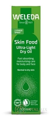 WELEDA Skin Food Ultra-Light Dry Oil hydratačný olej pre telo a pleť 1x100 ml
