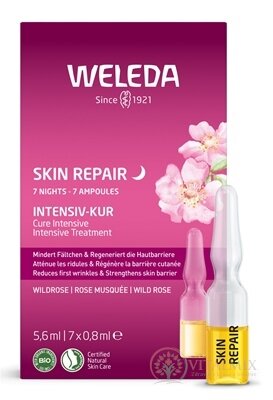 WELEDA Skin Repair 7 dňová Intenzívna kúra divoká ruža, ampuly (po 0,8 ml) 1x7 ks