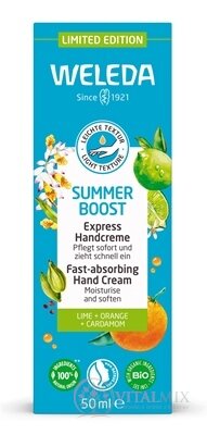 WELEDA SUMMER BOOST Hand cream Express krém na ruky, Lime+orange+cardamom 1x50 ml