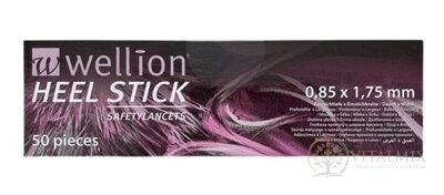 Wellion HEEL STICK - Lanceta bezpečnostná 0,85 x 1,75 mm (WELL2PREHH), sterilná, jednorázová, 1x50 ks