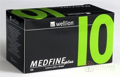 Wellion MEDFINE plus Penneedles 10 mm ihla na aplikáciu inzulínu pomocou pera 1x100 ks