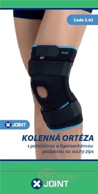 X-JOINT 503 Ortéza kolenná veľkosť XXL (44-48 cm) s patelárnou a ligamentárnou podporou na suchý zips 1x1 ks