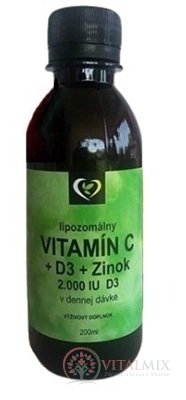 Vesantech Lipozomálny VITAMÍN C + D3 + Zinok 1x200 ml